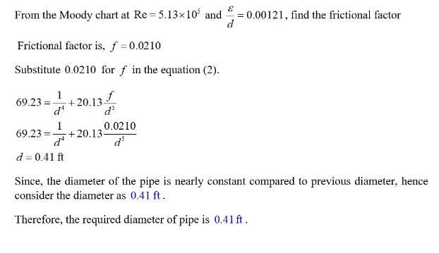 A certain process requires 2.0 cfs of water to be delivered at a pressure of 30 psi-example-5