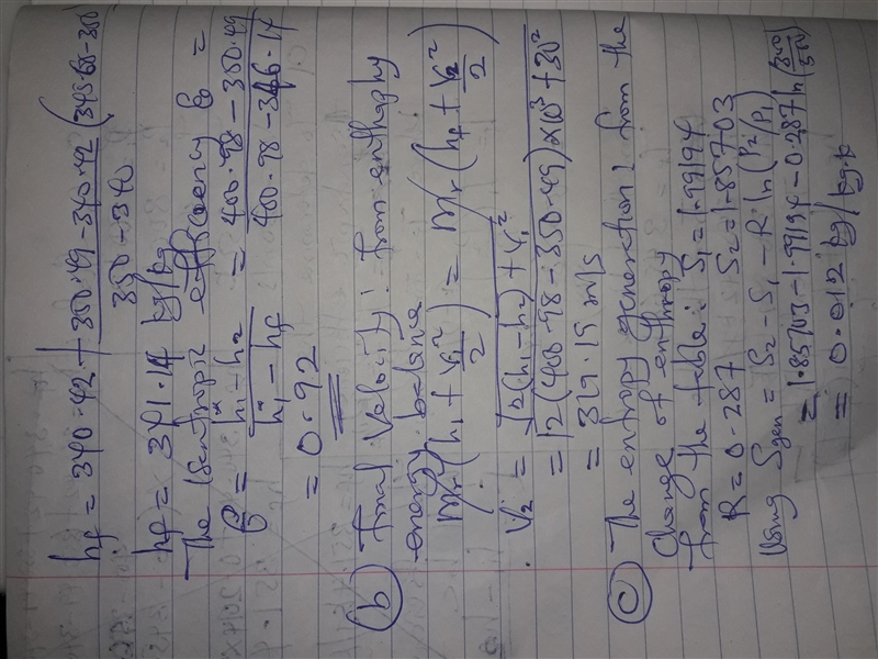 Air at 500 kPa and 400 K enters an adiabatic nozzle at a velocity of 30 m/s and leaves-example-2