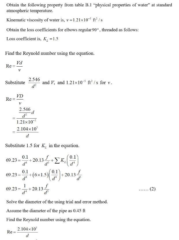 A certain process requires 2.0 cfs of water to be delivered at a pressure of 30 psi-example-3