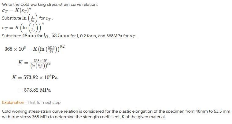 A cylindrical specimen of a metal alloy 48.8 mm long and 9.09 mm in diameter is stressed-example-1