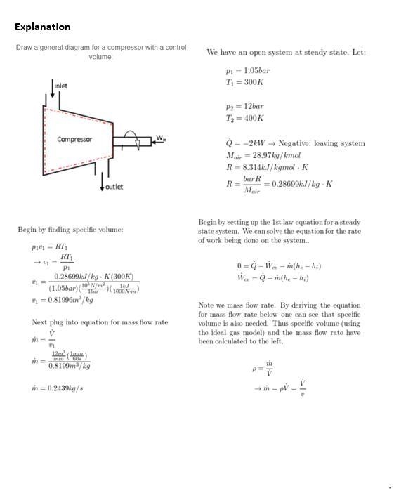 Air enters a compressor operating at steady state at 1.05 bar, 300 K, with a volumetric-example-1