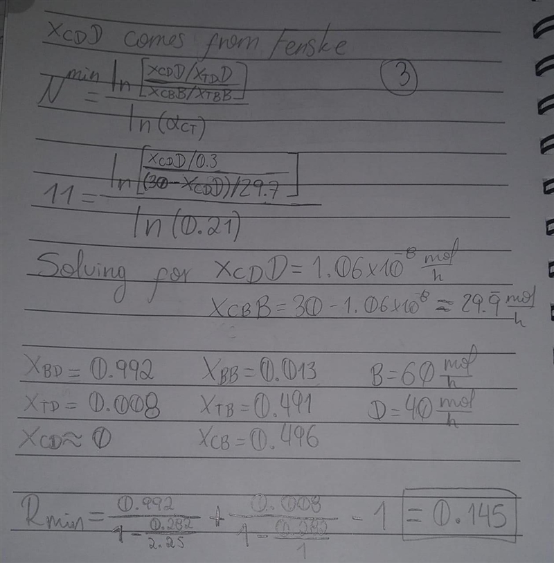 A distillation column with a partial reboiler and a total condenser is being used-example-3