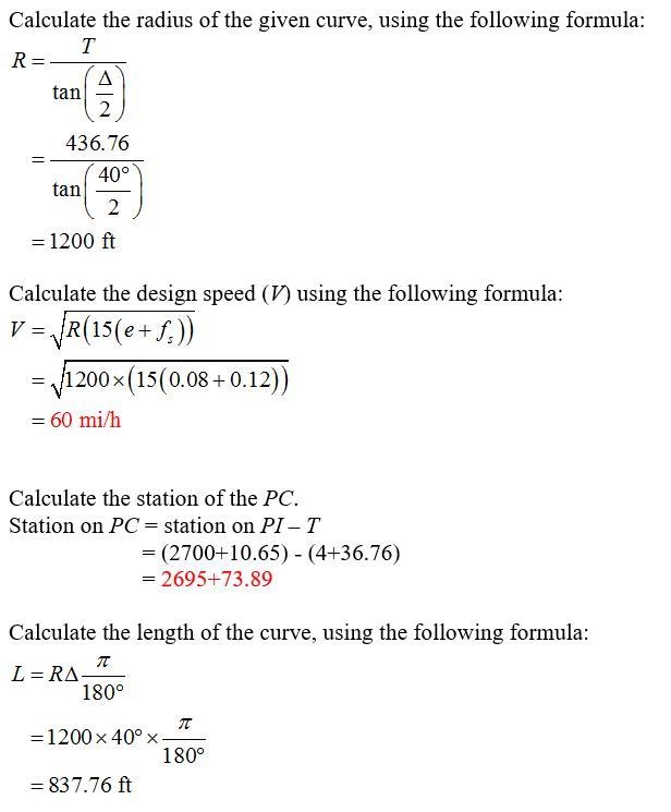 A horizontal curve is to be designed for a two-lane road in mountainous terrain. The-example-1