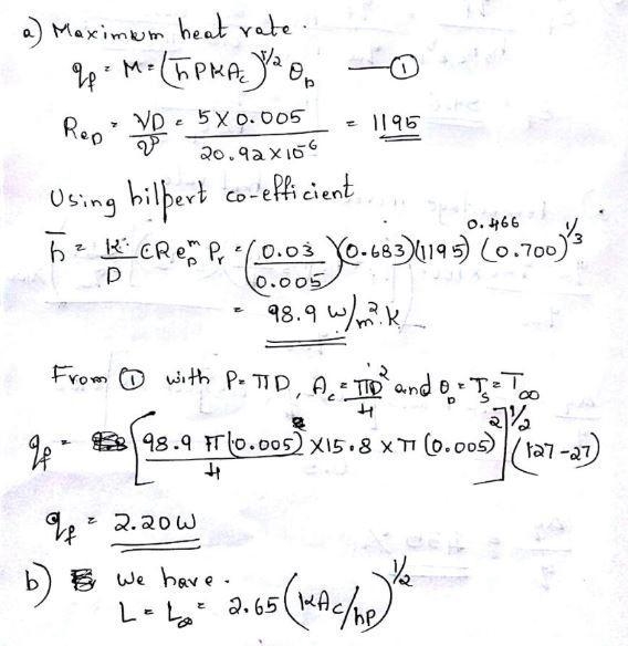 Air at 27°C and a velocity of 5 m/s passes over the small region As (20 mm × 20 mm-example-2