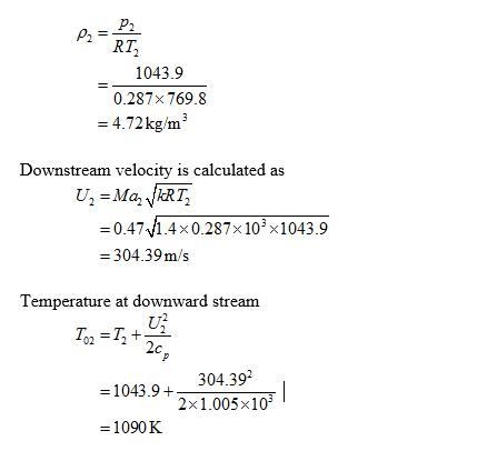 Consider a normal shock wave in air. The upstream conditions are given by M1=3, p-example-3