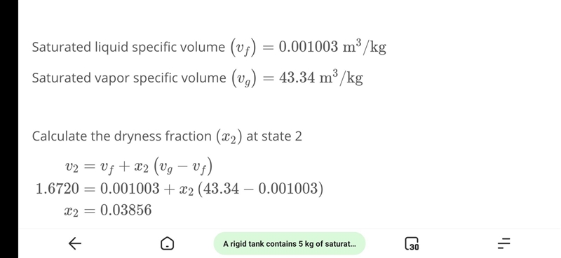 A rigid tank contains 5 kg of saturated vapor steam at 100°C. The steam is cooled-example-3