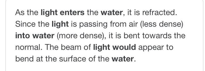 What substance does light travel through before putting water in the cup-example-1