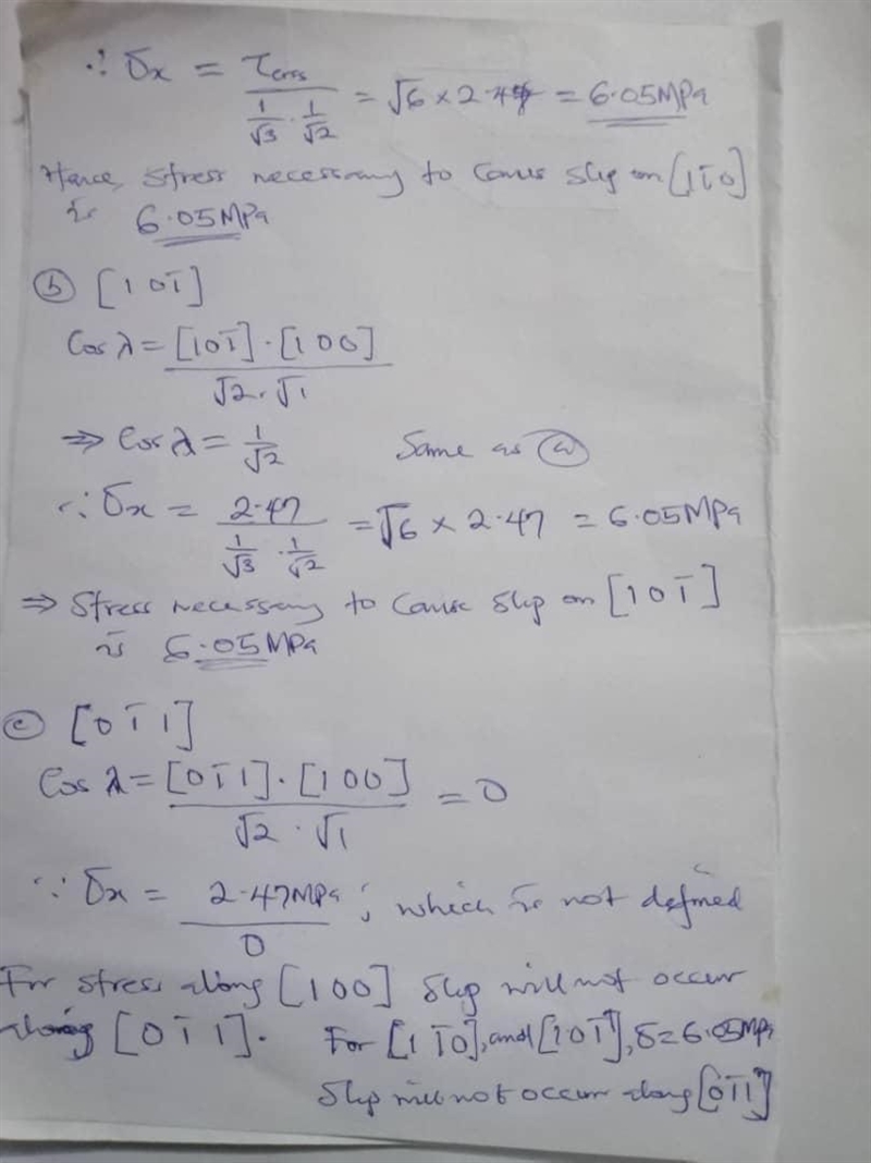 A single crystal of a metal that has the BCC crystal structure is oriented such that-example-1