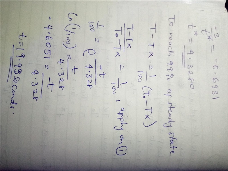 A thermocouple behaves approximately as a first-order system. The element is initially-example-2