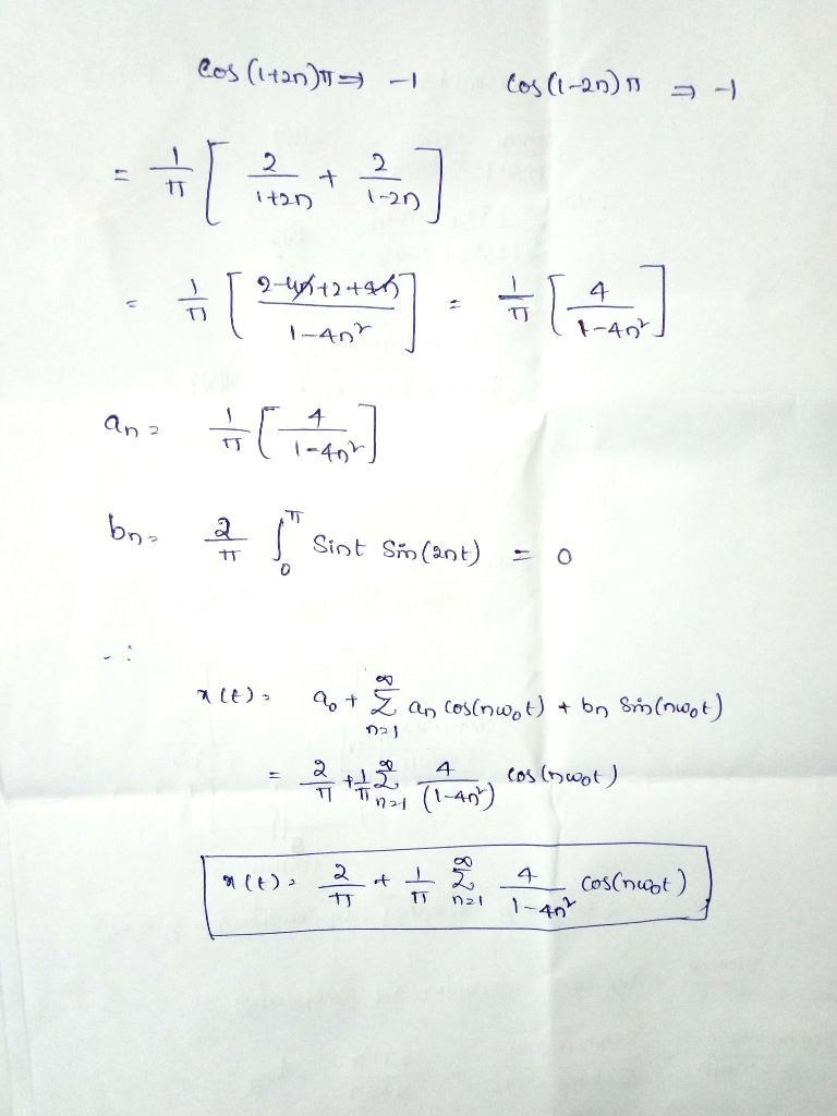 Derive the following formula for the complex Fourier Series representation of a full-example-1