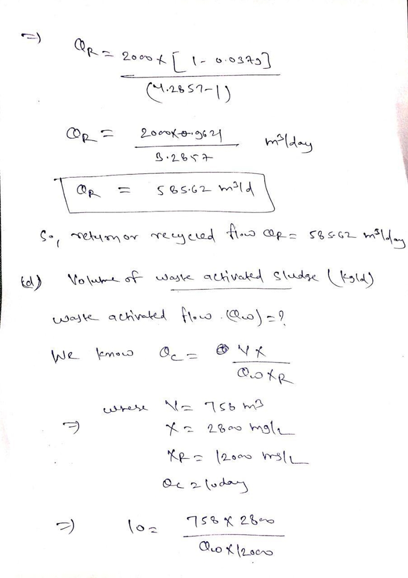 g 2000 m3/d flow from a dairy industry is treated in an activated sludge plant. The-example-4