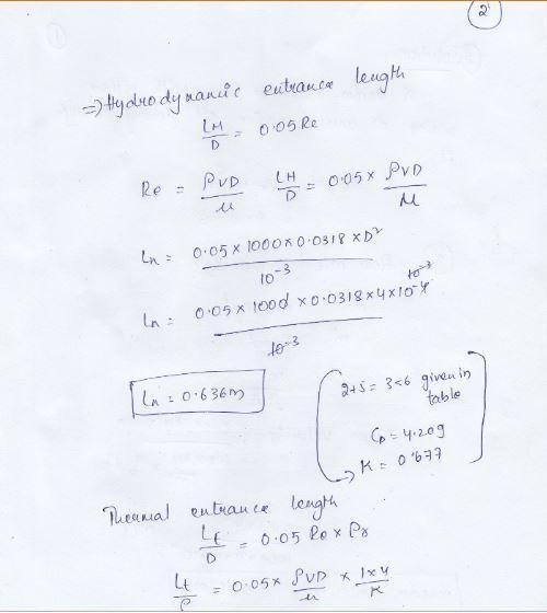 2.) For a 20‐mm‐diameter tube with either water or unused engine oil flowing through-example-2