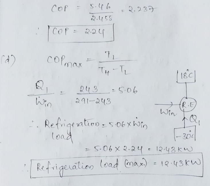 A commercial refrigerator with refrigerant -134a as the working fluid is used to keep-example-4