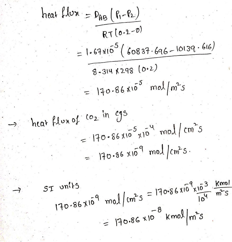 6.1-2. Diffusion of CO, in a Binary Gas Mixture. The gas CO2 is diffusing at stcady-example-2