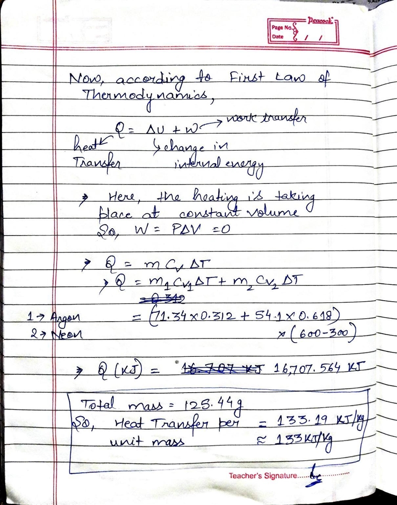 An ideal gas mixture has a volume base composition of 40% Ar and 60% Ne (monatomic-example-2