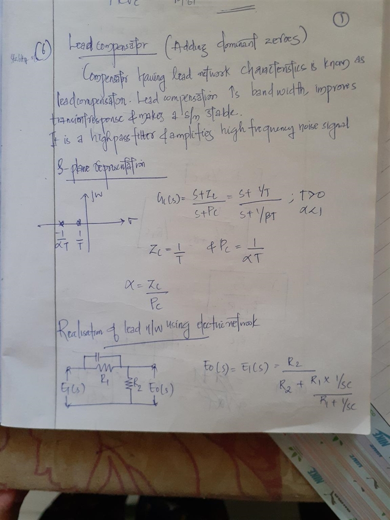 Design a lead compensator for the closed-loop (CL) system whose open loop transfer-example-1