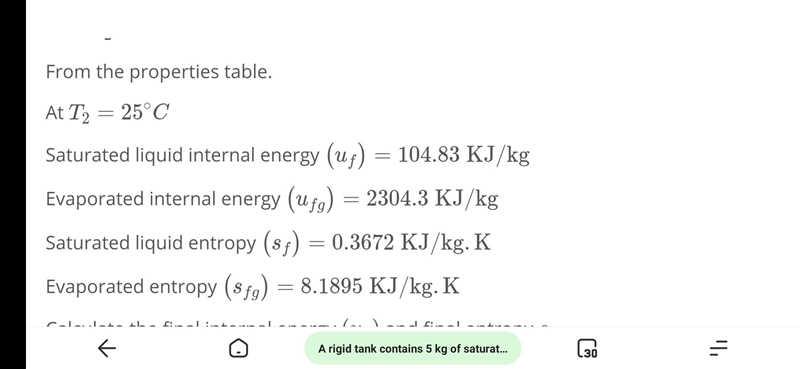 A rigid tank contains 5 kg of saturated vapor steam at 100°C. The steam is cooled-example-4