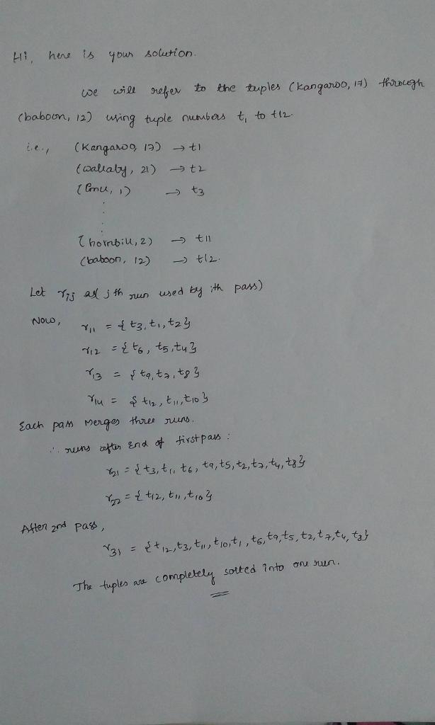 Assume (for simplicity in this exercise) that only one tuple fits in a block and memory-example-1