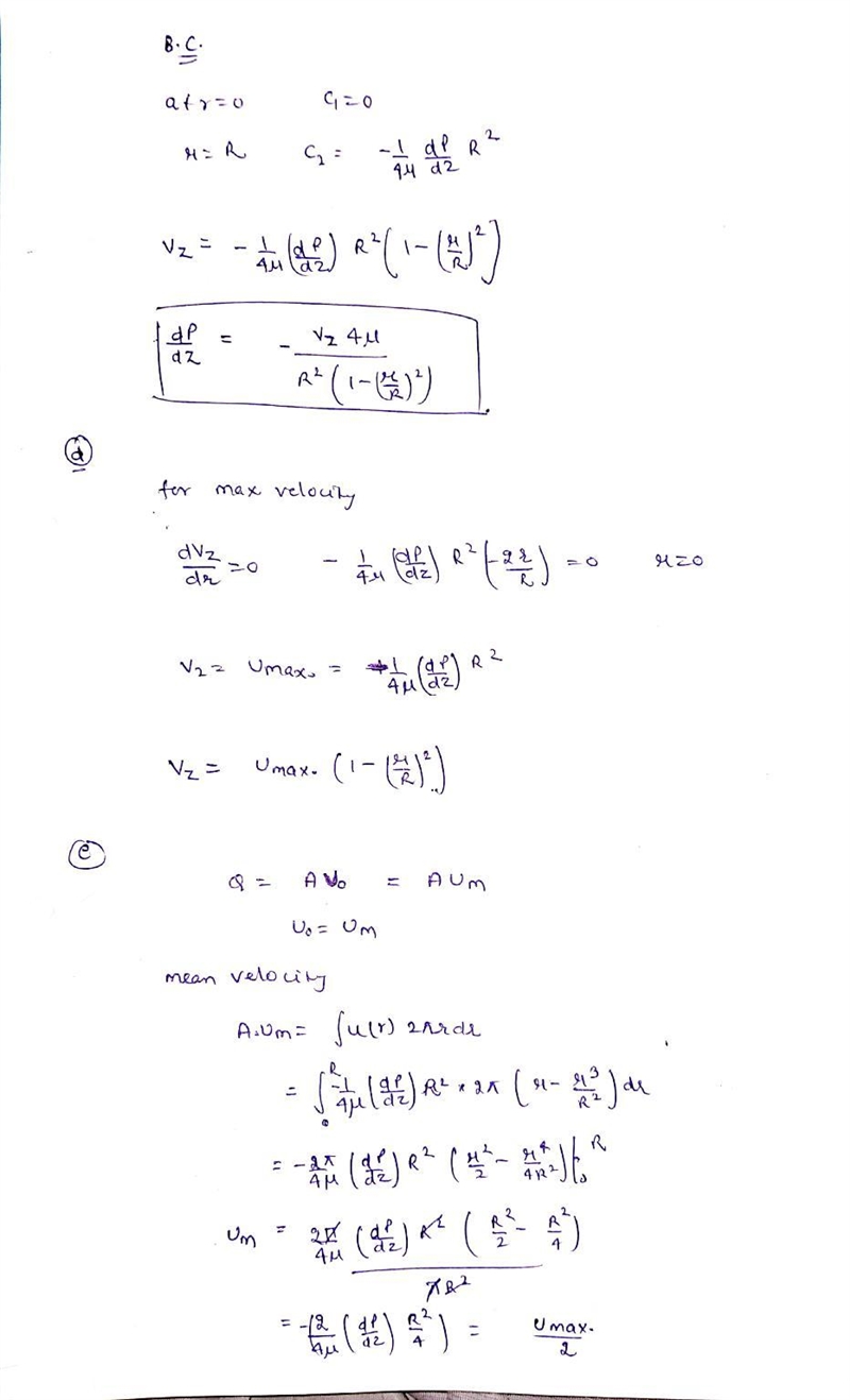 Consider the flow within a round pipe. At the entrance, the flow velocity is uniform-example-3