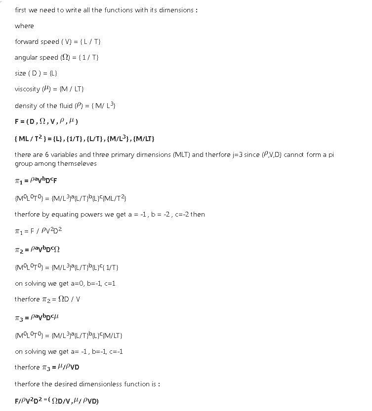 Derive an expression for the axial thrust exerted by a propeller if the thrust depends-example-1