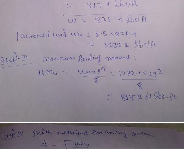 Problem: design the following rectangular floor beam for a building. Some design information-example-2