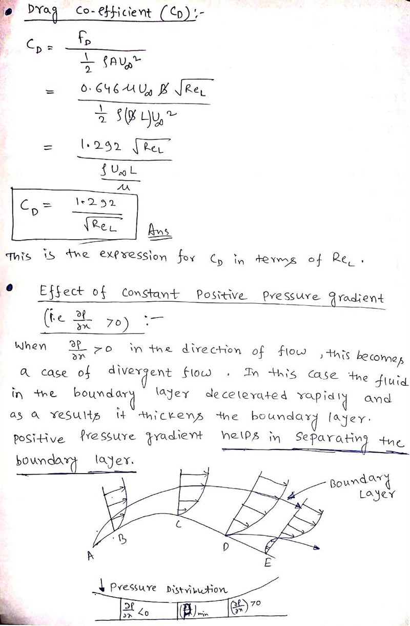 Using Von Karman momentum integral equation, find the boundary layer thickness, the-example-5