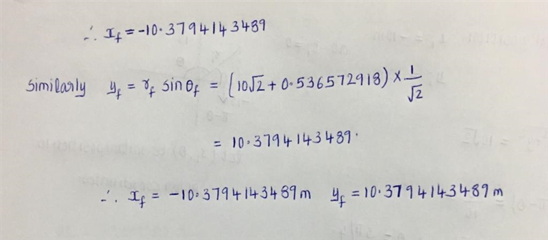 Position from polar velocity A particle P starts at time t 0s at the position x=3 m-example-2