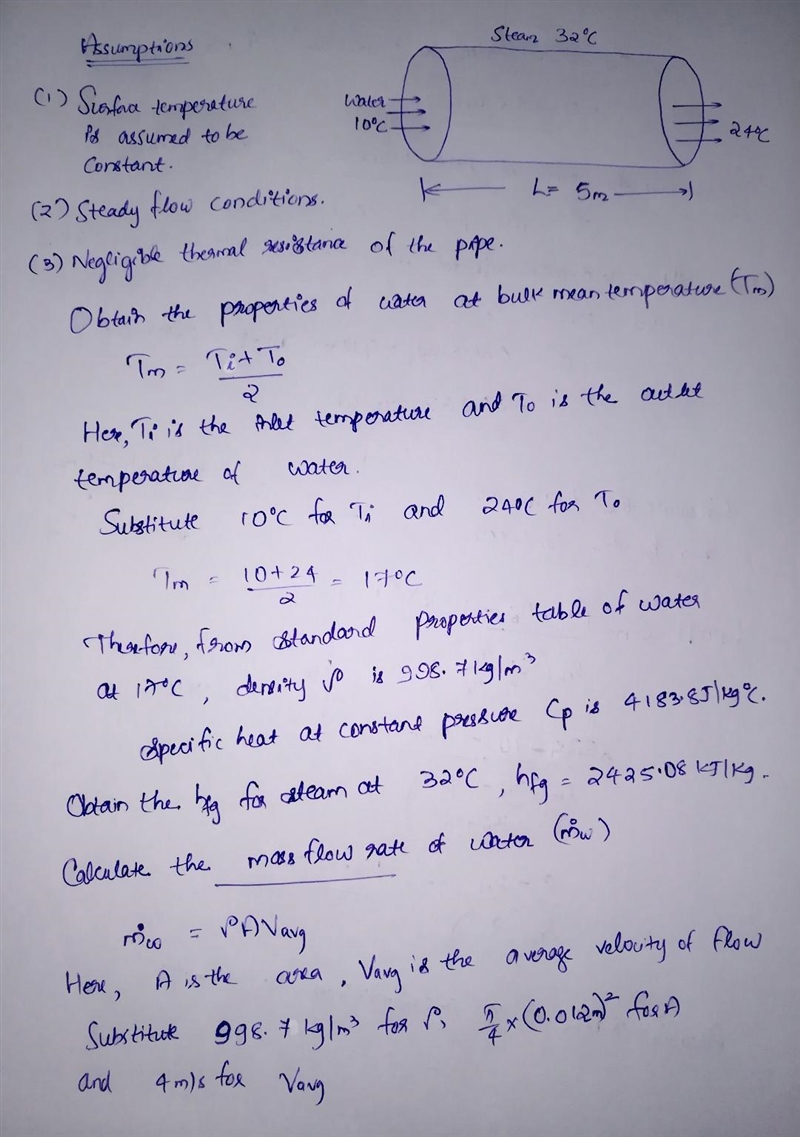 Steam at a constant temperature of 32C condenses in the condenser of a powerplant-example-1