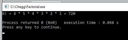 #include using namespace std; void PrintFactorial(int factCounter, int factValue){ int-example-2