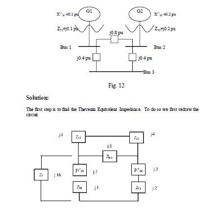 A power system has the following sequence network Thévenin equivalent reactances at-example-1