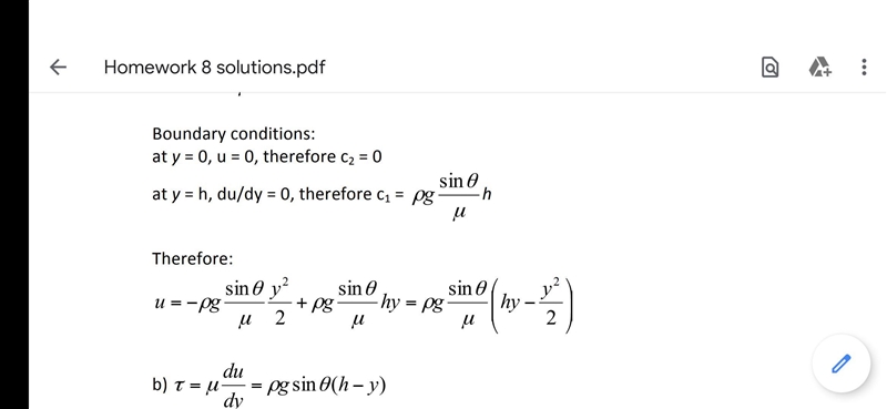 A liquid flows down an inclined plane surface in a steady, full developed laminar-example-4