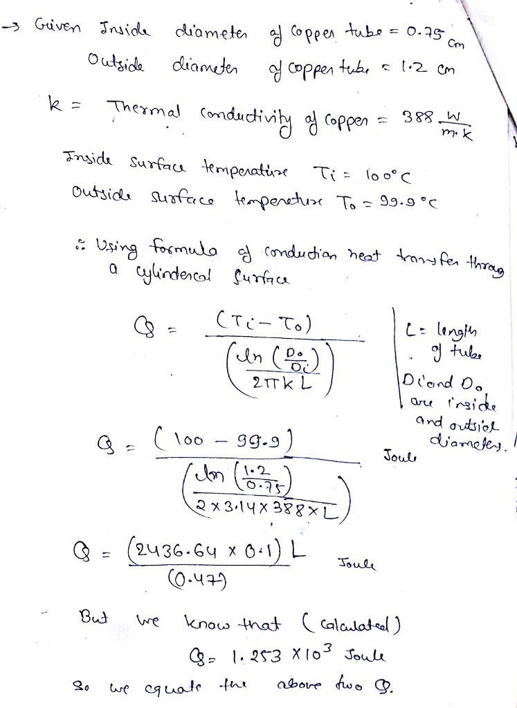 A small distiller evaporates 1 L of water per half hour. Copper tubing exposed to-example-2