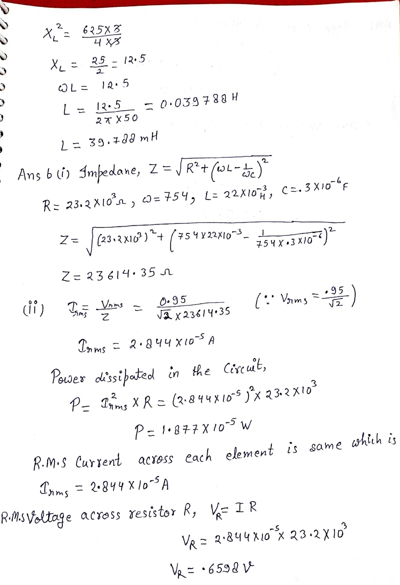 A) A coil connected to a 250-V, 50-Hz sinusoidal supply takes a current of 10 A at-example-2