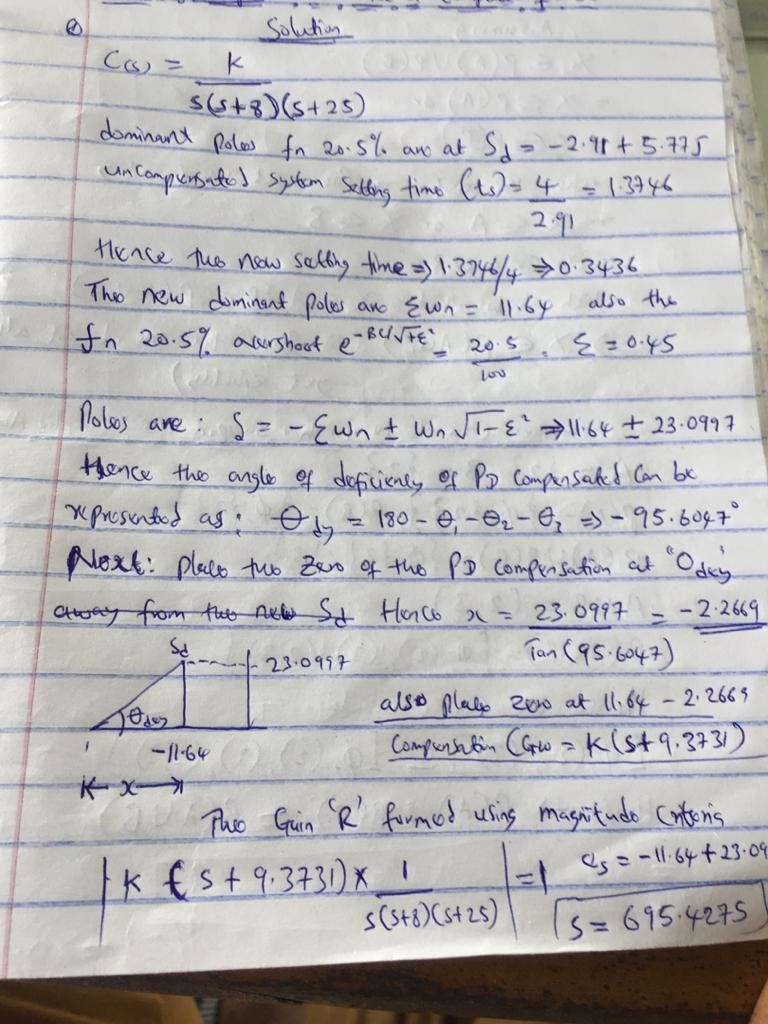 Design a PD compensator for the following system to reduce the settling time by a-example-2