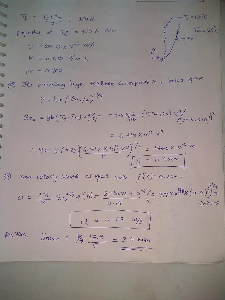 Consider a large vertical plate with a uniform surface temperature of 100°C suspended-example-1