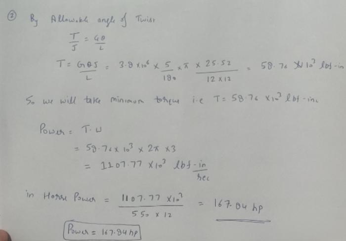 A hollow aluminum alloy [G = 3,800 ksi] shaft having a length of 12 ft, an outside-example-2