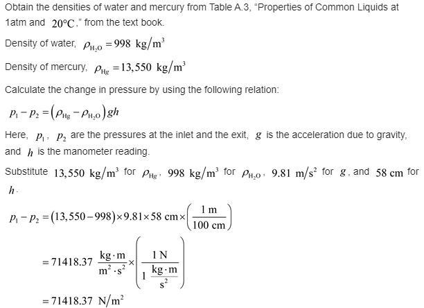 For the pipe-fl ow-reducing section of Fig. P3.54, D 1 5 8 cm, D 2 5 5 cm, and p 2 5 1 atm-example-1