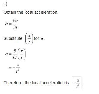 A fluid flows along the x axis with a velocity given by V = (xt) i ˆ, where x is in-example-3