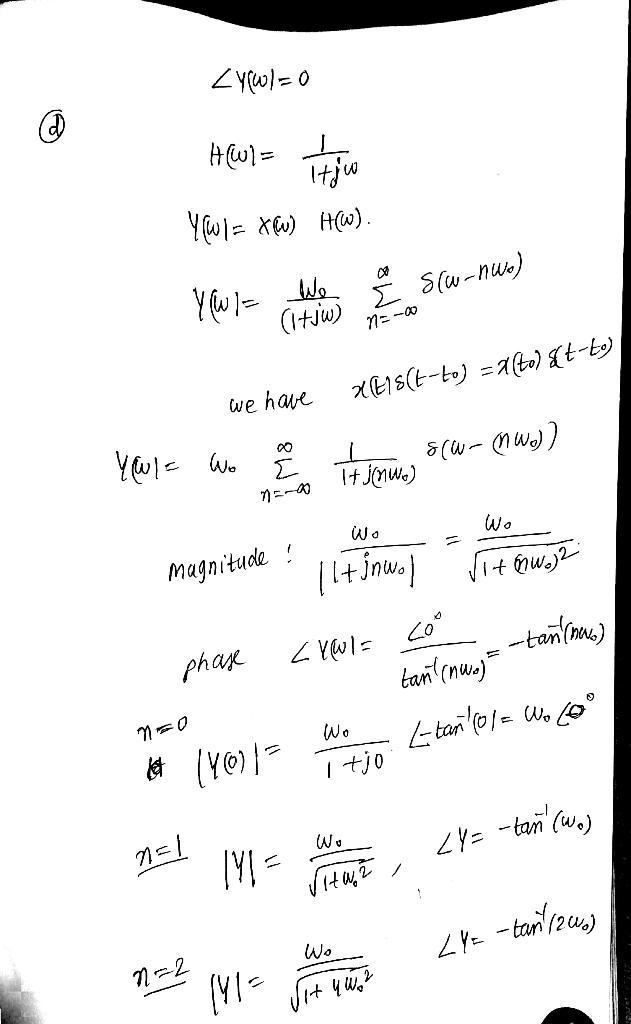 Assume the following LTI system where the input signal is an impulse train (i.e.,x-example-4