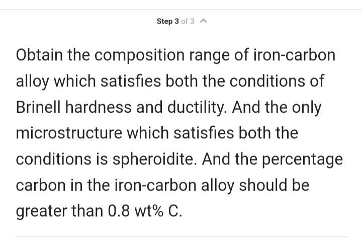 s it possible to produce an iron–carbon alloy that has a minimum tensile strength-example-1