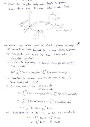 Consider an infinitely thin flat plate with a 1 m chord at an angle of attack of 10◦ in-example-1