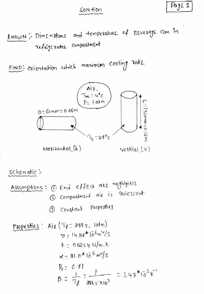 Beverage in cans 150 mm long and 60 mm in diameter is initially at 27°C and is to-example-1