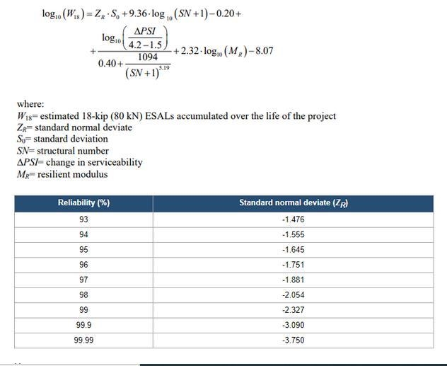 Using the AASHTO 1993 Flexible Pavement Design Procedure, design a pavement cross-example-1