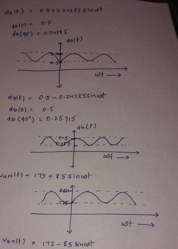 In a 1-phase UPS, Vd = 350 V, vo(t) = 170 sin(2π * 60t) V, and io(t) = 10 sin(2π * 60t-example-1