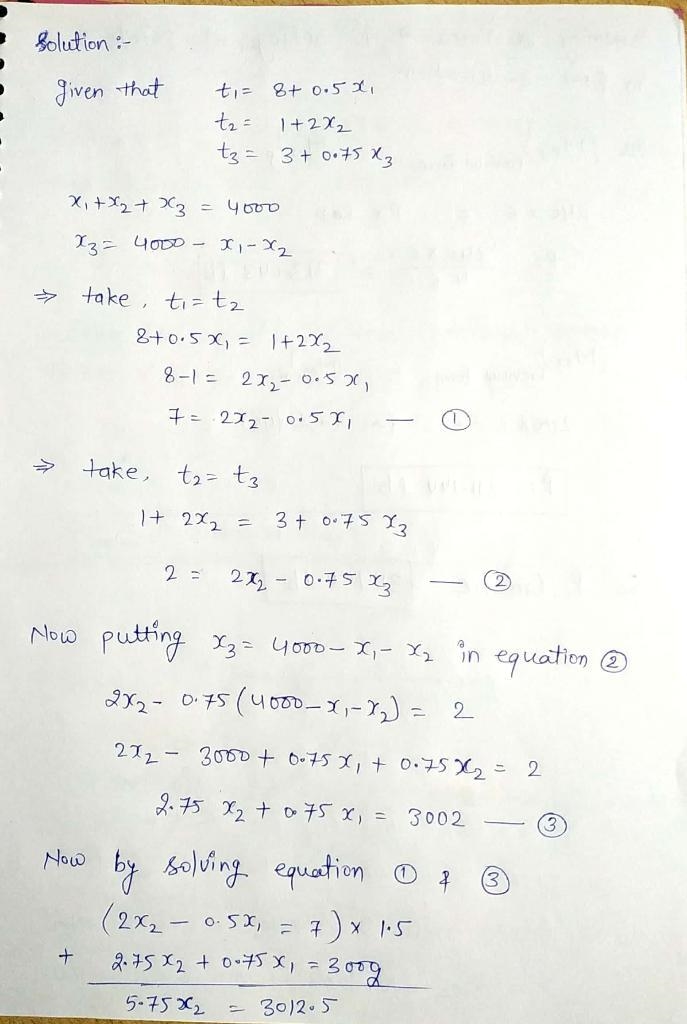 4. Three routes connect an origin and a destination with performance functions tl-example-1