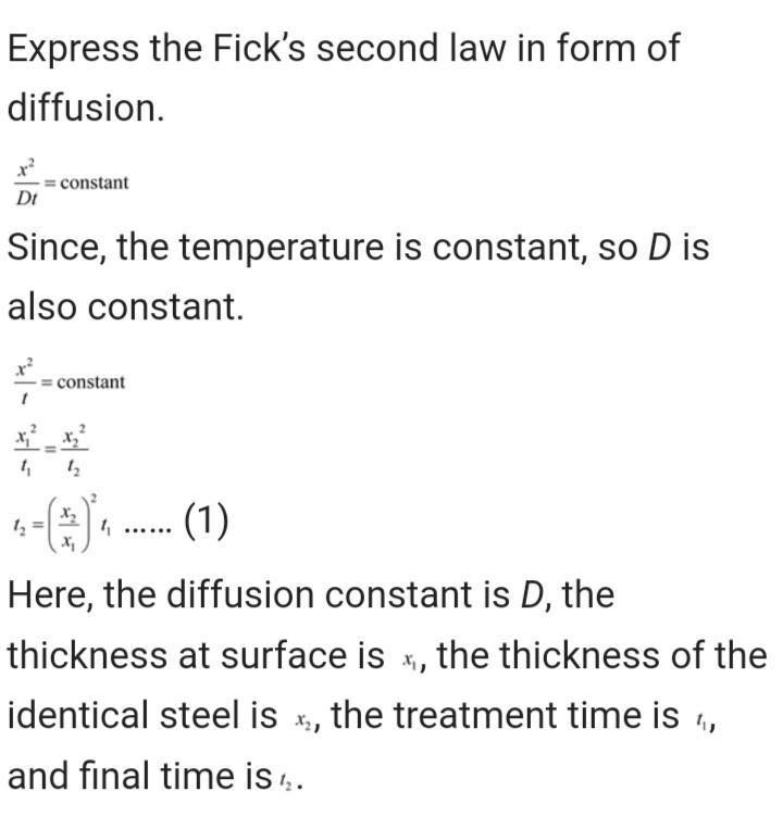 For a steel alloy it has been determined that a carburizing heat treatment of 7 hour-example-1