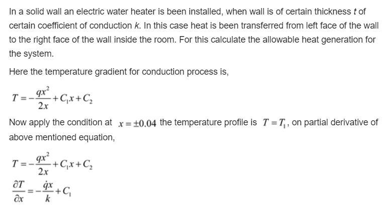 Electric heater wires are installed in a solid wall having a thickness of 8 cm and-example-1