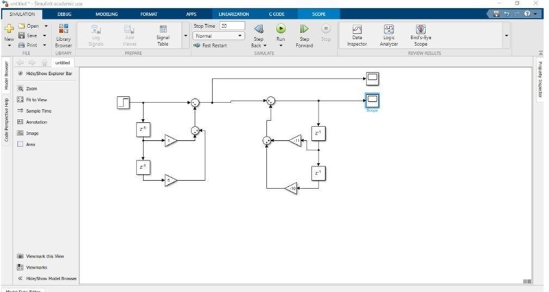 Consider a C.T. system in s-plane below. Draw DF1 (Direct Form 1) realization. (by-example-2