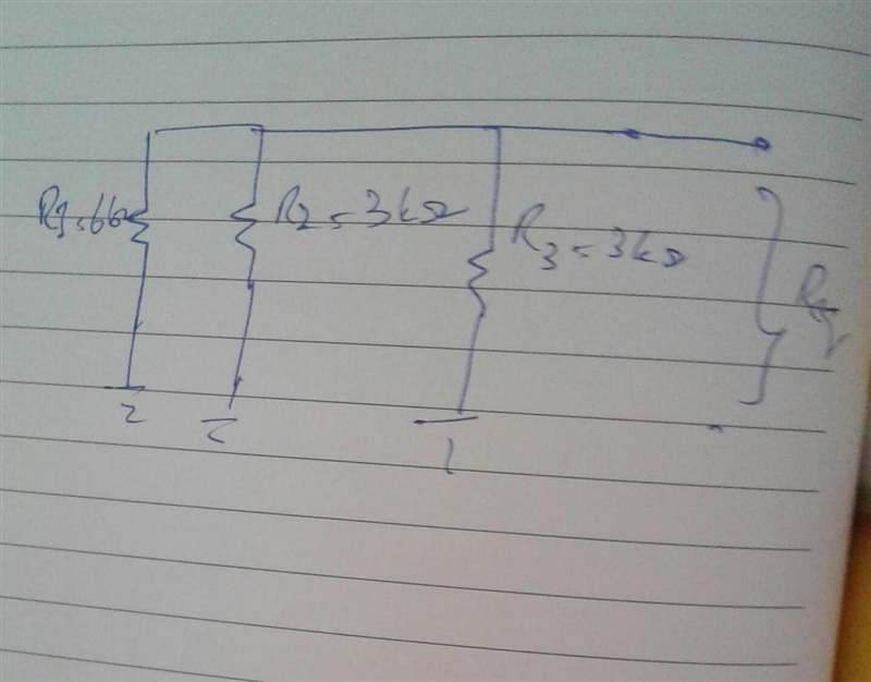 Given V1 = 8 vpp, R1 = 6 kΩ, V2 = 5 vpp, R2 = 3 kΩ, V3 = 10 vpp, R3 = 3 kΩ, and Rf-example-3