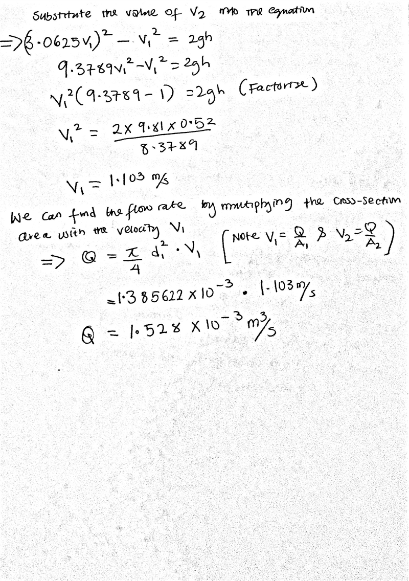 he circular stream of water from a faucet is observed to taper from a diameter of-example-2